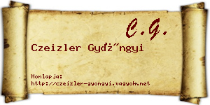 Czeizler Gyöngyi névjegykártya