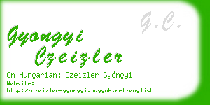 gyongyi czeizler business card