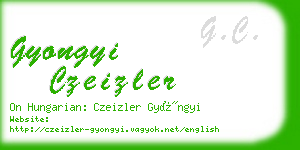 gyongyi czeizler business card